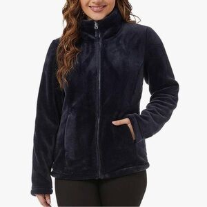 32 Degrees Heat Women's Full Zip Plush Black Jacket